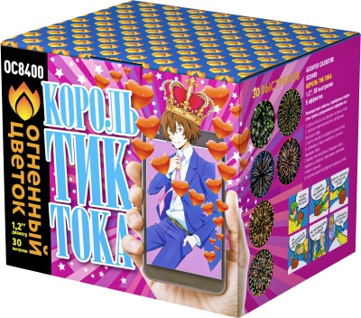 Король Тик-Тока Батарея салютов купить в Липецке | lipeck.salutsklad.ru